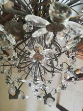 Lampadario di Cristallo Vintage in ferro Illuminazione 8 Luci