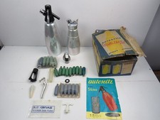 coppia di SIFONE AUTOSELTZ GIMAS 56/00 erogatore con bombolette vuote acciaio da