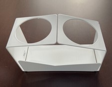 PORTABICCHIERI DI PLASTICA IN METALLO COLORATO BIANCO 18X8X9 cm CIRCA