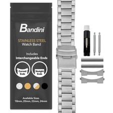 18mm Curved Steel Metal Watch
