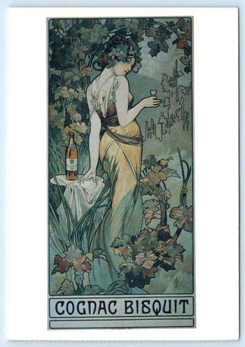 Cartolina alphonse mucha art - cartolina,