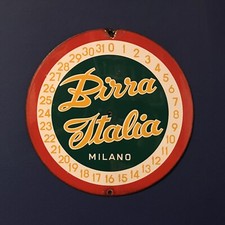 Targa Segnapunti Biliardo “Birra italia,Milano” Smaltata Vintage.