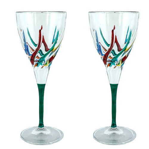 Coppia murano vino occhiali - murano,