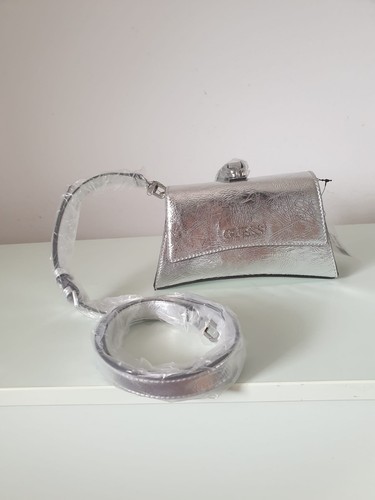 Borsa tracolla guess argento - a,