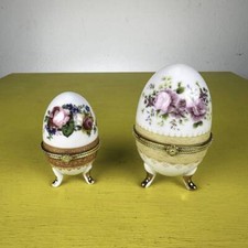 coppia di uova scrigno in porcellana