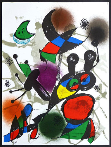 Juan miró litografia - litografia, "