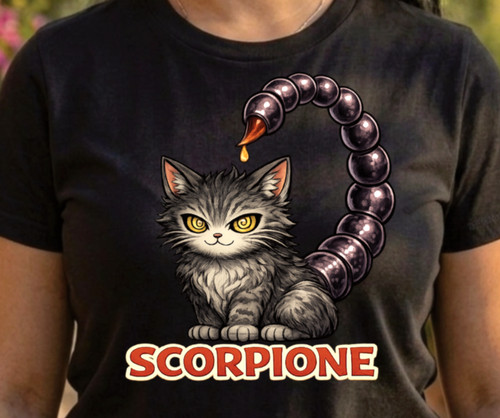 Maglietta scorpione gatto - maglietta,