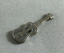 Piccola Chitarra in ARGENTO 925 con punzone Miniatura da collezione 3 g grammi