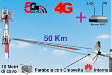Antenna Parabolica+Chiavetta 4G Modem Tim Hub x WI-FI  2,4 - 5,8 GHz 2000 Mbps
