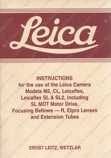 Leitz Leica Instructions Camera M5 CL Leicaflex SL MOT REPRINT *booklet