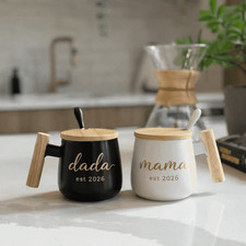 MUVANI Set Tazza Mamma e Papà