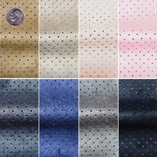 Giacca Traforata Pin Dot Elasticizzata Ecopelle Scamosciata Tessuto Seduta Auto 56"