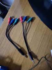 Aux 3.5mm maschio al componente 3 RCA femmina adattatore video cavo verde blu...