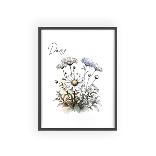 Poster fiori nascita