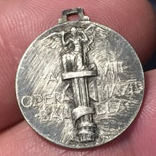 VECCHIA MEDAGLIA ARGENTO  OPERA NAZIONALE BALILLA 1928 PAPI REGNO ITALIA