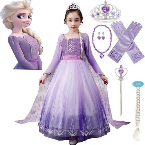 Costume viola elsa principessa - costume,