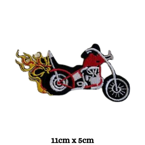 Chopper bike with fire - bike, on