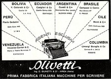 ADVERTISING 1927 OLIVETTI