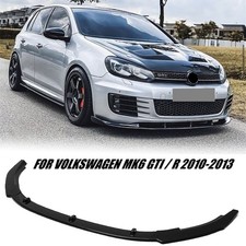 Per Vw Golf MK6 GTI 2010-2013 Spoiler anteriore labbro effetto paraurti nero lucido