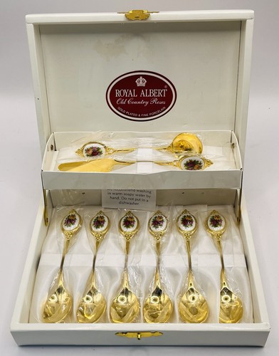 Cased gold royal albert - cased,