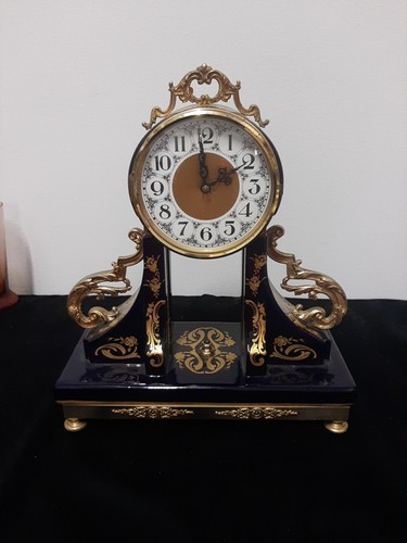 Orologio tavolo porcellana - tavolo, blu
