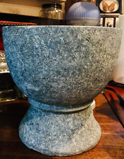 Vintage Footed Granite Mortar