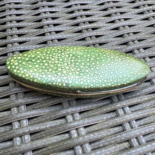 Antique green shagreen leather - green,