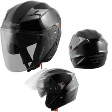 Casco Jet Moto Scooter Omologato ECE 22 Città DOPPIA VISIERA Antigraffio