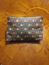 Borsa Mano Pochette Firmata KEN SCOTT Originale Vintage Marrone E Beige