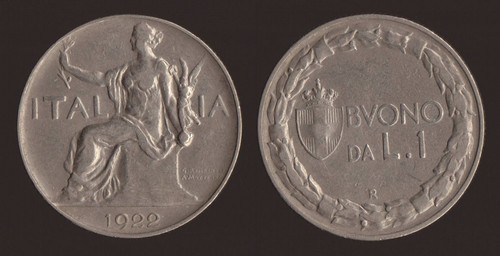 Buono lira 1922 - buono, da