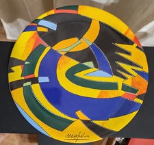 Ugo Nespolo 1995 P.d.a Per Museo Denice Ceramica Piatto