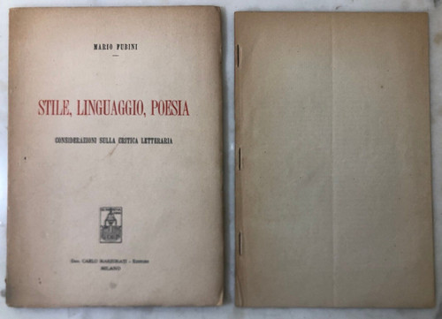Libro mario fubini stile - libro,