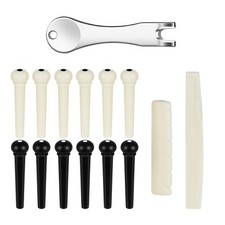 Piroli Chitarra Acustica 12 Pz Perni per Chitarra 2 Pezzi Ponte Sella E Dado E P