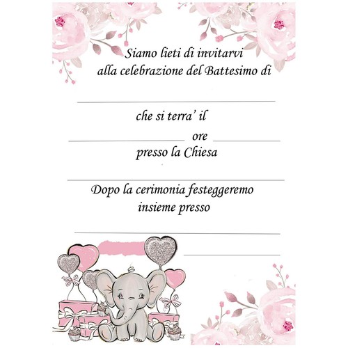 Inviti battesimo bimba - inviti,