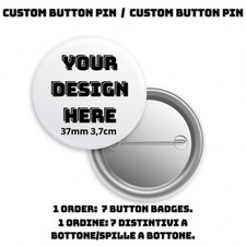 Distintivi a Bottone Personalizzati 37mm 3,7cm – Spille Pins | Custom Button Pin