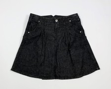 Benetton tminigonna jeans donna usato W28 tg 42 gonna pieghe denim grigio T8028