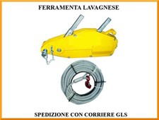 Argano paranco manuale da sollevamento/trazione con fune 20 mt 800/1600/3200 kg