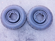 2 Vecchissimi Cerchi Originali VW 4.5x15 Maggiolino T1 T2 con Conti 6.00-15 M+S, Nuovi new