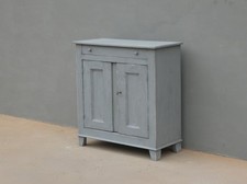 Credenza due ante mobiletto con cassetto laccata Shabby Chic, L 89 cm!