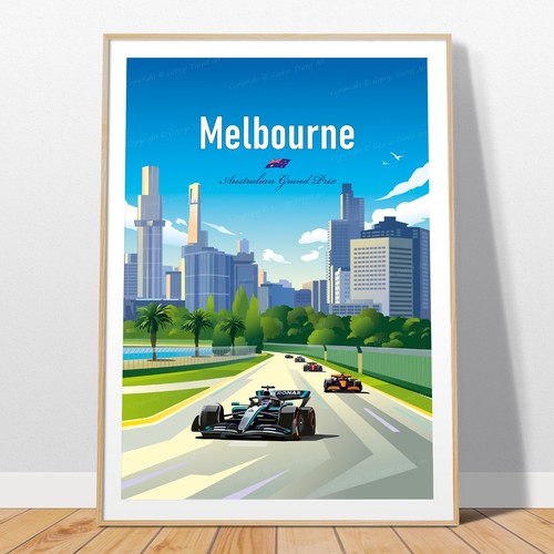 Poster melbourne ferrari - melbourne, f1