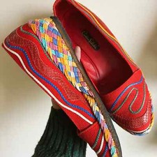 scarpe con zeppa arcobaleno