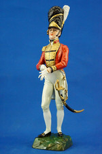 Capodimonte scultura soldato napoleonico porcellana Esercito Inglese 1800 XIX