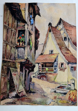 Fernand LAURENÇON (Lione 1885-1951) DISEGNO AD ACQUERELLO PAESAGGIO ALTA SAVO...