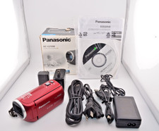 Eccellente+5 Videocamera Panasonic HC-V210M Rossa Videocamera Full HD 38x Zoom Funzionante