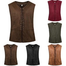 Gilet Costume Pirata Rinascimento Uomo Costume Medievale Steampunk Gilet Vita Go