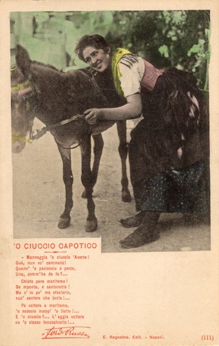 Antica cartolina costumi - antica,