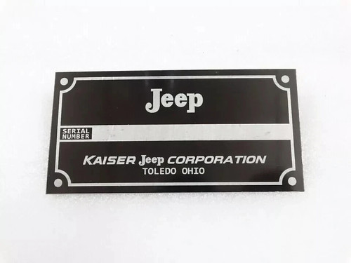 Targa dati per jeep ohio - jeep,