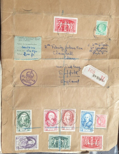 Francia 1950 confezione pacchi - francia,