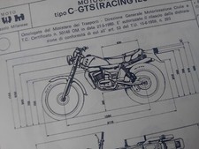 Moto SWM 125 GTS RACING SCHEDA Omologazione ORIGINALE 1980 ASI FMI MOTOCLUB 