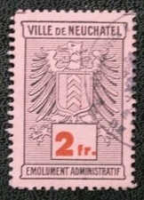 TIMBRE SUISSE : VILLE DE